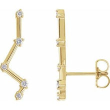 Load image into Gallery viewer, 1/10 CTW Diamond Constellation Earring Climbers
