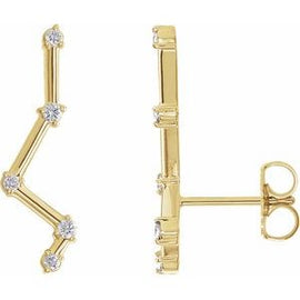 1/10 CTW Diamond Constellation Earring Climbers