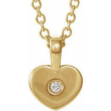 Load image into Gallery viewer, .01 CT Diamond Youth Heart Pendant
