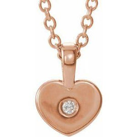 .01 CT Diamond Youth Heart Pendant