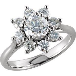 1 3/4 CTW Diamond Cluster Ring