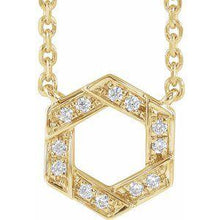 Load image into Gallery viewer, .06 CTW Diamond Geometric 16-18&quot; Necklace
