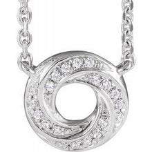 Load image into Gallery viewer, .06 CTW Diamond Geometric 18&quot; Necklace
