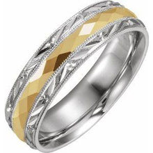 Load image into Gallery viewer, 6 mm Design-Engraved Band with Milgrain
