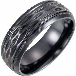 Black Titanium Patterned Band