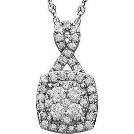 3/4 CTW Halo-Style Diamond 18