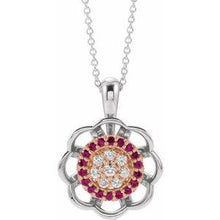 Load image into Gallery viewer, Ruby &amp; 1/6 CTW Diamond Pendant
