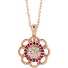 Load image into Gallery viewer, Ruby &amp; 1/6 CTW Diamond Pendant
