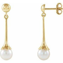 Load image into Gallery viewer, Freshwater Pearl Dangle Earrings with Backs
