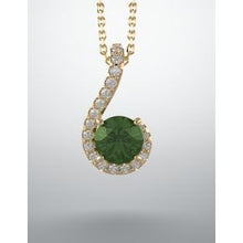 Load image into Gallery viewer, Emerald &amp; 1/6 CTW Diamond Pendant
