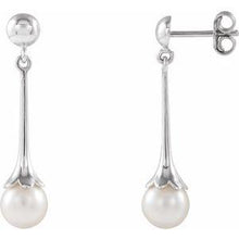 Load image into Gallery viewer, Freshwater Pearl Dangle Earrings with Backs
