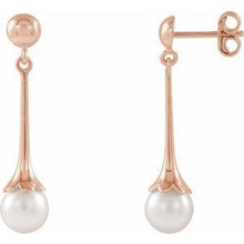 Load image into Gallery viewer, Freshwater Pearl Dangle Earrings with Backs
