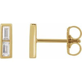 3/4 CTW Diamond Bar Earrings