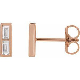 3/4 CTW Diamond Bar Earrings