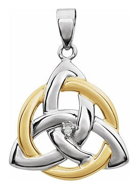 .004 CT Diamond Celtic-Inspired Trinity Pendant