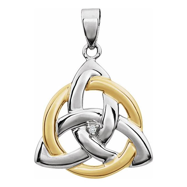 .004 CT Diamond Celtic-Inspired Trinity Pendant