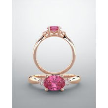 Load image into Gallery viewer, 7x5 mm Oval Morganite &amp; .08 CTW Diamond Ring
