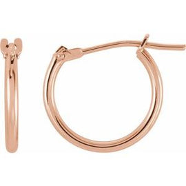 12.5 mm Hinged Hoop Earrings