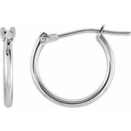 12.5 mm Hinged Hoop Earrings