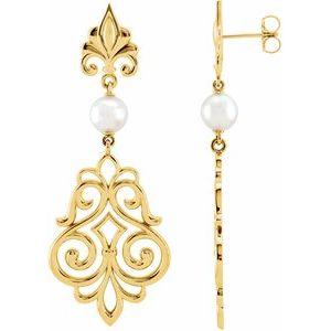 Akoya Cultured Pearl Decorative Earrings