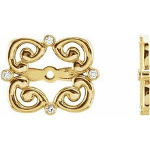 Load image into Gallery viewer, .08 CTW Diamond Vintage-Inspired Earring Jackets with 5.7 mm ID
