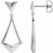 Load image into Gallery viewer, Geometric Dangle Earrings with Backs
