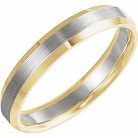 6 mm Beveled-Edge Band with Satin Finish