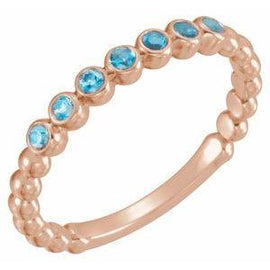 Aquamarine Stackable Ring