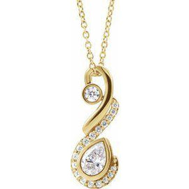 1/2 CTW Diamond Freeform Necklace