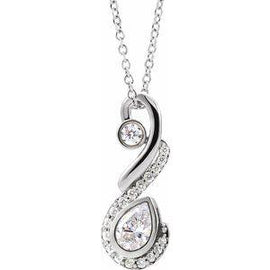 1/2 CTW Diamond Freeform Necklace