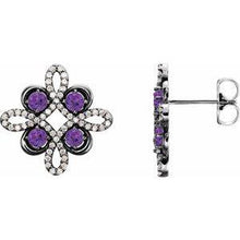 Load image into Gallery viewer, Ruby &amp; 1/4 CTW Diamond Earrings
