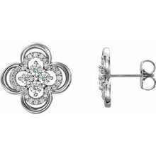 Load image into Gallery viewer, 1/4 CTW Diamond Clover Earrings

