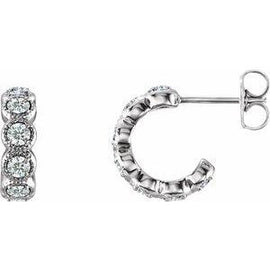 7/8 CTW Diamond Hoop Earrings