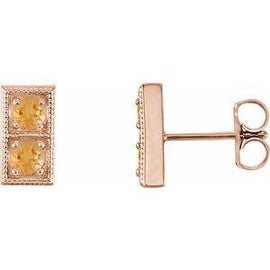 Aquamarine Two-Stone Earrings