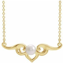 Load image into Gallery viewer, Freshwater Cultured Pearl Bar 16&quot; Necklace
