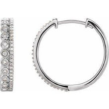 Load image into Gallery viewer, 1/3 CTW Diamond Geometric Hoop Earrings
