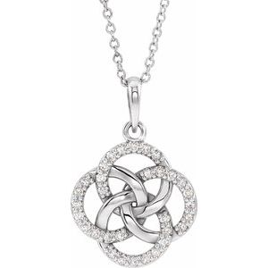 1/8 CTW Diamond Five-Fold Celtic Necklace
