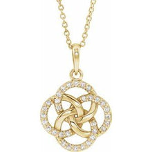 Load image into Gallery viewer, 1/8 CTW Diamond Five-Fold Celtic Necklace
