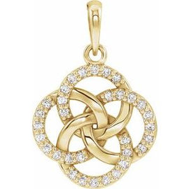 1/8 CTW Diamond Five-Fold Celtic Necklace