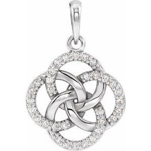 Load image into Gallery viewer, 1/8 CTW Diamond Five-Fold Celtic Necklace
