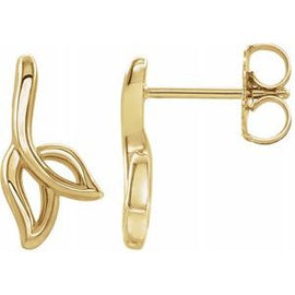 Freeform Leaf Earrings