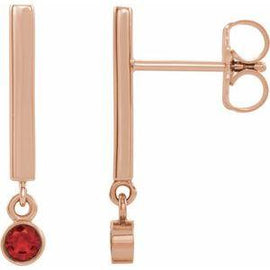 Chatham® Lab-Created Alexandrite Bar Earrings