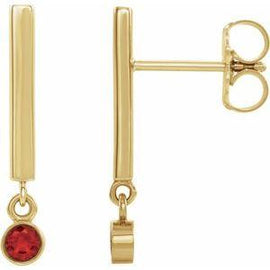 Chatham® Lab-Created Alexandrite Bar Earrings