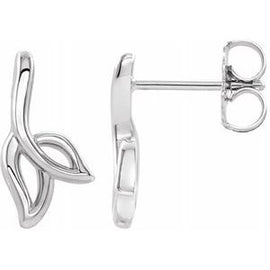 Freeform Leaf Earrings