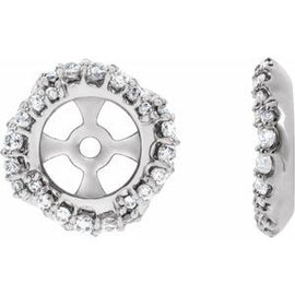1/4 CTW Diamond Halo-Style Earring Jackets with 5.7 mm ID