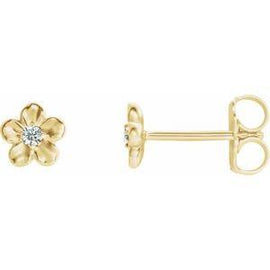Youth Imitation December Birthstone Flower Earrings