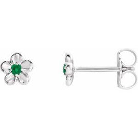 Youth Imitation December Birthstone Flower Earrings