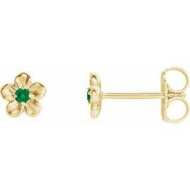 Youth Imitation December Birthstone Flower Earrings