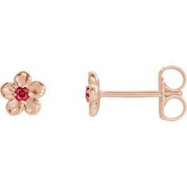 Youth Imitation December Birthstone Flower Earrings