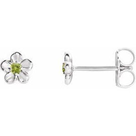 Youth Imitation December Birthstone Flower Earrings